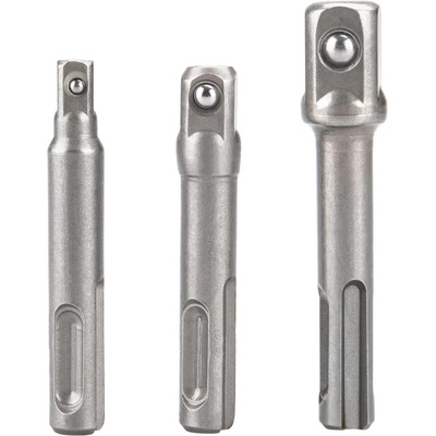 adaptéry sada 3ks z SDS PLUS na čtyřhran, 1/4"-3/8"-1/2", Crv