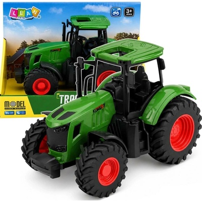 Farmářský traktor s gumovými koly zelený 1:24