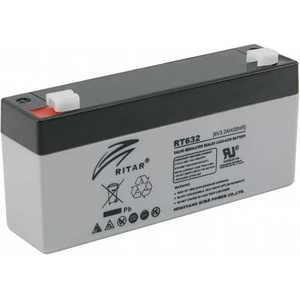 Ritar Оловна батерия RITAR, (RT632) AGM, 6V, 3.2Ah, 134 -34 -60 mm, Терминал1 (RITAR-RT632)