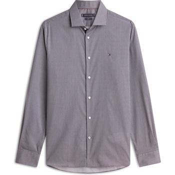 Tommy Hilfiger Риза с дълъг ръкав Tommy Hilfiger Men's Long Sleeve Patterned Shirt - Black