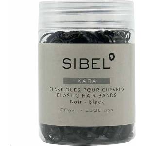 Sibel Kara Elastic Hair Bands Black 500 ks