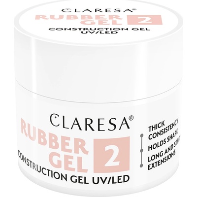 Claresa Uv Led gumový gel na nehty 02 růžová 45 g