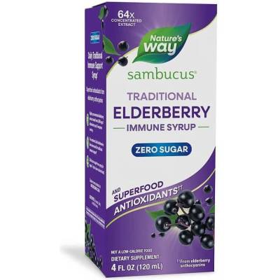 Nature's Way Sambucus sugar free Сироп, 120 ml, Nature's Way (6971)