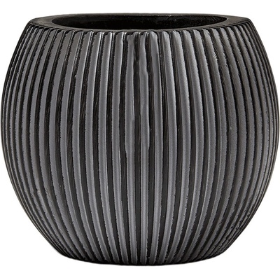 Capi Kvetináč Nature Groove Vase Ball čierny 21x19 cm