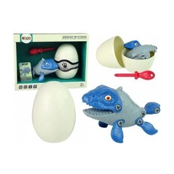 LEAN Toys Set Dinosaur Mosasaur with Egg DIY Screwdriver Blue