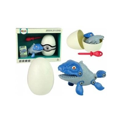 LEAN Toys Set Dinosaur Mosasaur with Egg DIY Screwdriver Blue