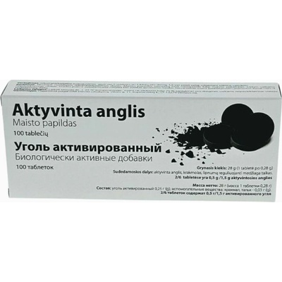HealthNA Aktívne uhlie 100 tabliet x 0,28 g