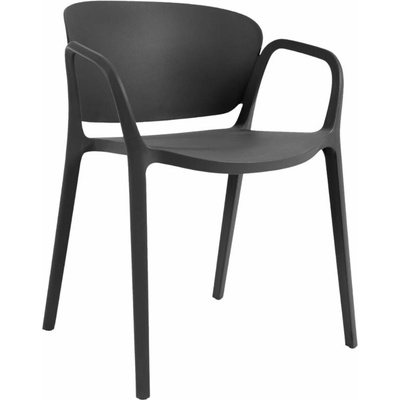 Kave Home Ania černá plastová zahradní židle