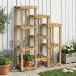 vidaXL Стойка за растения Бяло 85 x 30 x 114, 5 см (903107)