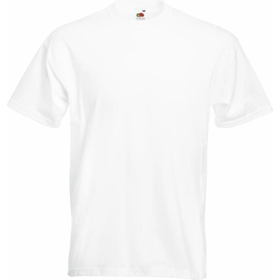 Fruit of the Loom SUPER PREMIUM T pánské bavlněné tričko s krátkým rukávem bílá