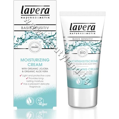 Lavera Дневен крем Lavera Basis Sensitiv Moisturizing Cream, p/n LA-106038 - Хидратиращ крем за лице с био жожоба и алое вера (LA-106038)
