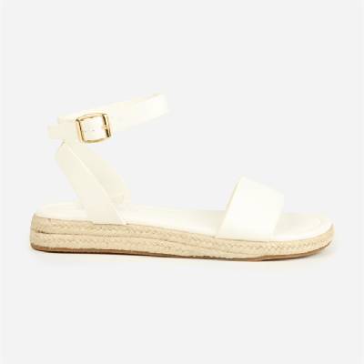 Сандали Wheres That From Women's Raffia Flatform Sandals - White