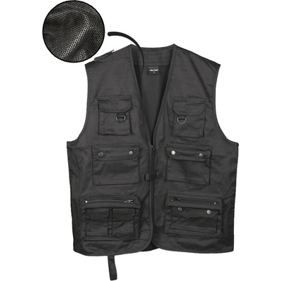Mil-Tec Жилетка JAGD с мрежа за лов или риболов черна (10701102)