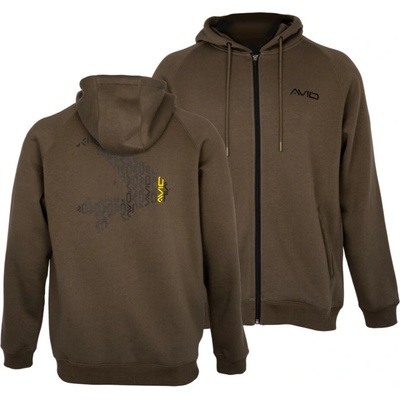 Avid Carp mikina Compound Zip Hoodie Brown