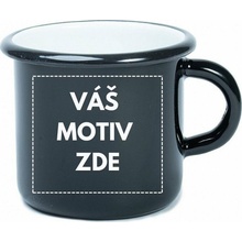AveTech Černý prémiový plecháček s černým lemem 360 ml