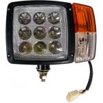  Ляв LED Фар с Мигач Габарит Подходящ за Трактор Комбайн Багер Снегорин 27W 12-24V 2700 lm
