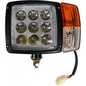  Ляв LED Фар с Мигач Габарит Подходящ за Трактор Комбайн Багер Снегорин 27W 12-24V 2700 lm