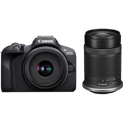 Canon EOS R100 + RF-S 18-45mm f/4.5-6.3 IS STM + 55-210mm f/5-7.1 Black (6052C036AA)