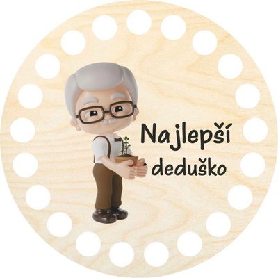 Woody Crafts Podtácek 10 cm, Najlepší deduško