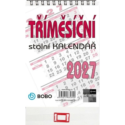 Stolní tříměsíční 2027