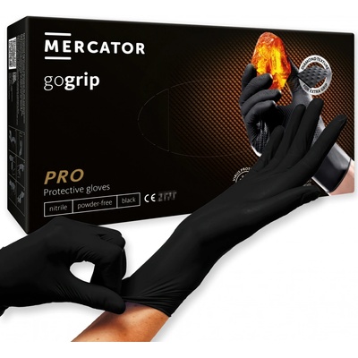 Mercator Medical gogrip jednorázové nitrilové black 50 ks – Zboží Dáma