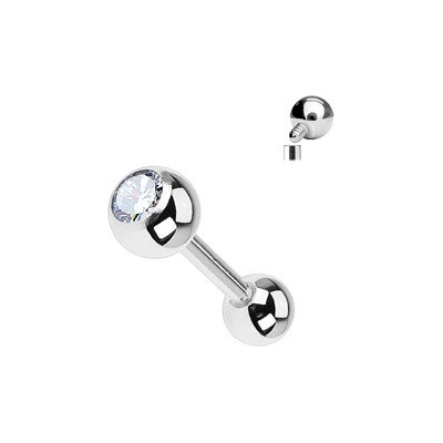 Šperky4U Cartilage piercing titan zirkon TIT1008-16104