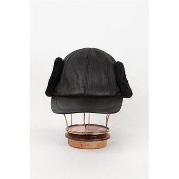 Jacket Club Dericlub Мъжка шапка от естествена кожа - Черна #369860 (369860_Черно)