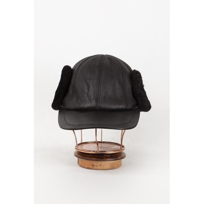 Jacket Club Dericlub Мъжка шапка от естествена кожа - Черна #369860 (369860_Черно)