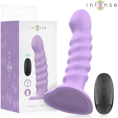 Intense Brenda Spiral Design Vibrator with Remote M Purple