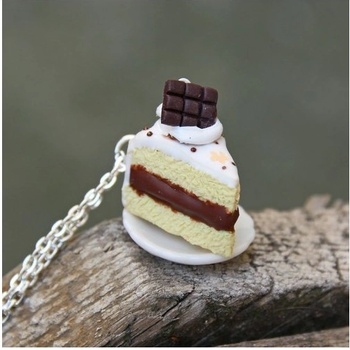 Prosperk Řetízek s přívěskem fimo - čoko dort S2612