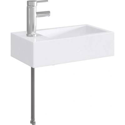 vidaXL Мивка за баня Хром 45, 5 x 25, 5 x 13 см Метал (890224)