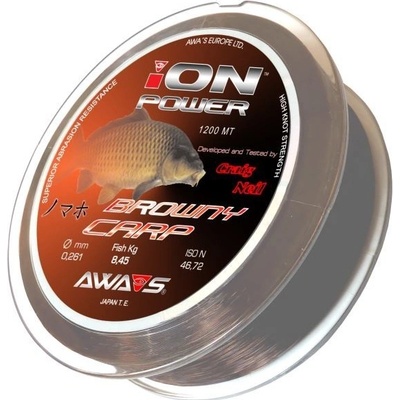 Awa-Shima Ion Power Browny Carp 1200 m 0,26 mm – Zboží Mobilmania