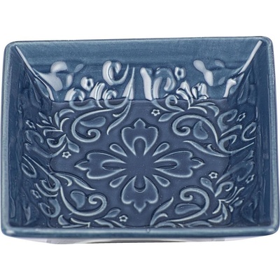 WENKO keramická s rustikálním vzorem 10,5 x 10,5 x 2,5 cm modrá – Zbozi.Blesk.cz