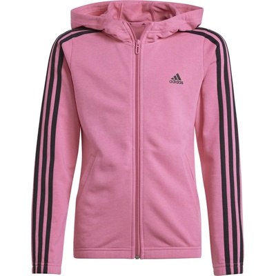 adidas Essentials 3-stripes Fullzip Hoodie ružová