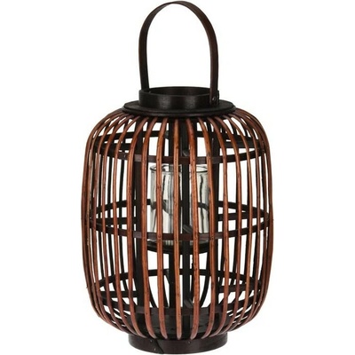 Lampa s uchom prútená 325x415mm, so závesom na sviečku, prírodná