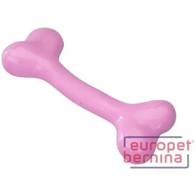 EUROPET BERNINA Rubber Bone 18 cm Medium Strawberry s vůní jahod