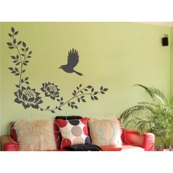 Image 1 of Флорална композиция с птица (3092)