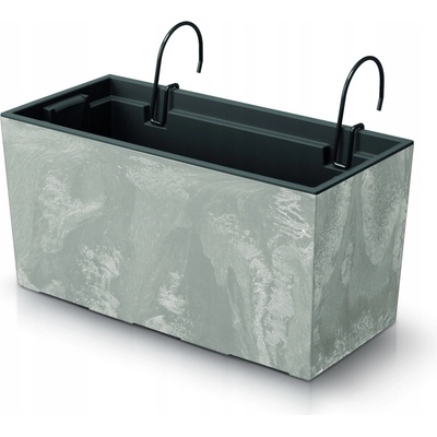 nabbi Plastový balkonový květináč DUC400EW 39,5 cm - šedý beton