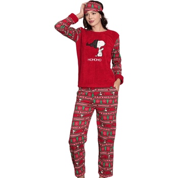 Image 1 of Дамска коледна пижама в червено от полар