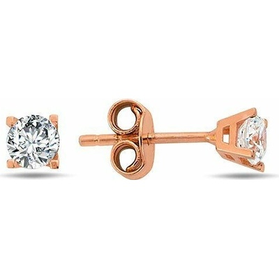 Lillian Vassago Zlatá náušnica zdobená zirkónom 4 mm LLV98-GER162P/01 Ružová