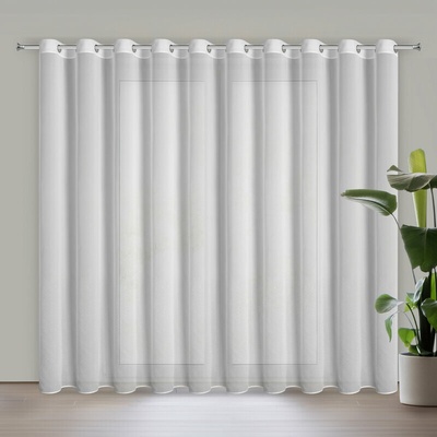 ZÁCLONA ARIADNA 2 NA KRÚŽKOCH 350 X 250 CM BIELA