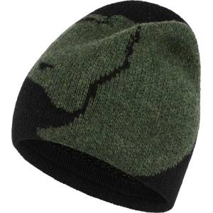 Fjällräven Зимна шапка (beanie) Fjällräven Bergtagen Jacquard Beanie - Black / Deep Forest - размер One Size (904-6763-0111)