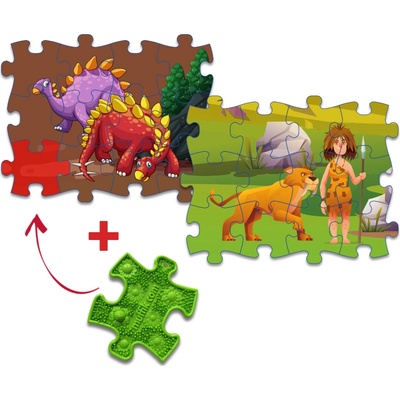 MUFFIK Everlasting Dinosaury/Pravek Stegosaurus/Šabľozubý tiger 12 dielov