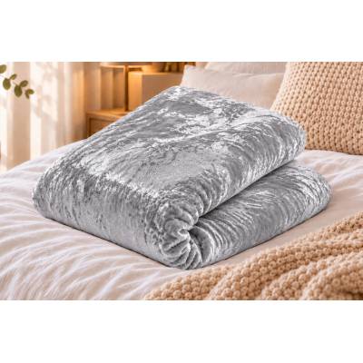 TOP Mikroplyš prestieradlo strieborné 200x220