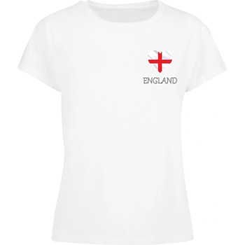 Mister Tee Тениска Ladies Merchcode Football - England T-shirt white XXLUB-MP0008605-00220 - Тъмносив, размер 5XL