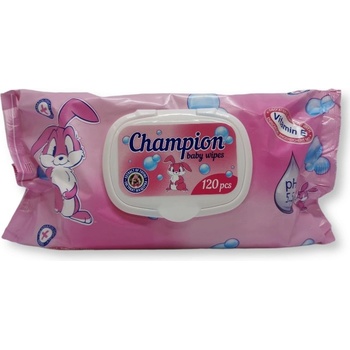 Champion Мокри кърпи Champion 120бр - Розови (1378)