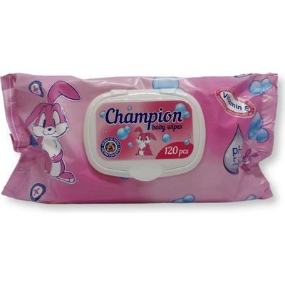 Champion Мокри кърпи Champion 120бр - Розови (1378)