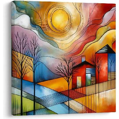 Obraz ulice v barvách - 30x30