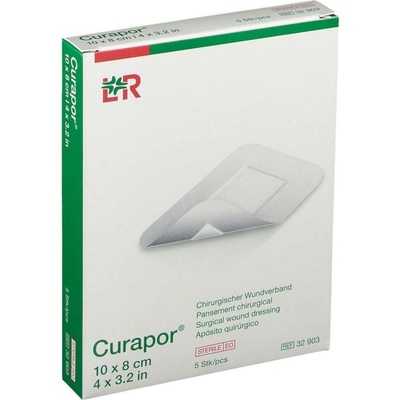 L&R Samolepící obvaz na rány Curapor sterilní Rozměr: 10 x 8 cm 5 ks