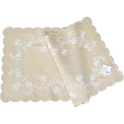 Raebel Vyšívaný behúň 5911 natura Polyester 40x90 cm